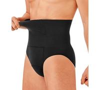 TAILONG Men Shapewear Tummy Control Shorts Slimming Body Shaper Compression Underwear Belly Girdle Briefs Boxer, Black, 3XL