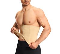 TAILONG Waist Trainer for Men Shapewear Tummy Control Body Shaper Slimming Girdle Fajas para Hombres Corset with Zipper, Beige, Medium