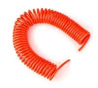 TAILONZ 15M 8x5mm Red PU Coiled Pneumatic Air Hose | Red Spiral Air Hose, PU Air Compressor Line, Flexible Retractable Pipe, For Garage Workshop Air Tools.