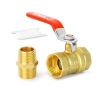 TAILONZ 3/4" Brass Mini Ball Valve Female x Female with Nipple (1Pc)