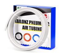 TAILONZ Clear 1/4" OD Nylon Air Brake Hose 32.8ft | Flexible Tubing Returns to Shape after Bending, for Air Brake Lines, Pneumatic Systems, Water Transfer, and Aquarium.