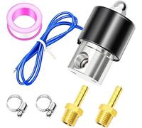 TAILONZ PNEUMATIC 1/4" BSP 12V Stainless Steel Barbed Solenoid Valve for Water, Air, Fuels, Gases Closed Type