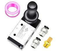 TAILONZ PNEUMATIC 1/4" BSP 3 Way 2 Postion Air Hand Lever Operated Valve Pneumatic Solenoid Valve Manual Control Push-Pull 3H210-08