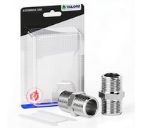 TAILONZ PNEUMATIC 1/4 Inch NPT Male Pipe Hex Nipple, 304 Stainless Steel Pipe Fitting（Pack of 6）