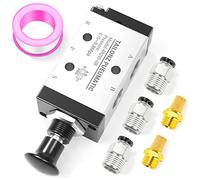 TAILONZ PNEUMATIC 1/4" NPT 5 Way 2 Position Air Hand Lever Operated Valve Pneumatic Solenoid Valve Manual Control Push-Pull 4R210-08