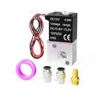 TAILONZ PNEUMATIC 1/8 inch BSP DC12V 3 Way 2 Position Normally Closed Solenoid Valve Solenoid air Valve 3V1-06