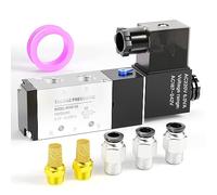 TAILONZ PNEUMATIC 1/8 Inch BSP Solenoid Valve 220V Single Coil Pilot-Controlled Electric 2 Position 5 Way Connection Type 4V110-06