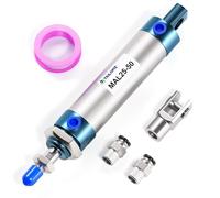 TAILONZ PNEUMATIC 25mm Bore 50mm Stroke Air Cylinder Double Action With Y Connector and 2 Pcs 6mm Fitting MAL25x50