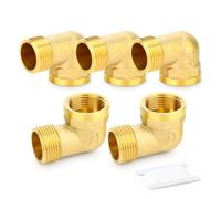 TAILONZ PNEUMATIC 2pcs 90 Degree Barstock Street Elbow, 3/4 Inch BSP Female Pipe to 3/4 Inch BSP Female Brass Pipe Fitting