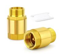 TAILONZ PNEUMATIC 2PCS Brass Check Valve DN15 1/2" Female and Male Thread, Backflow Prevention, One Way Check Valves