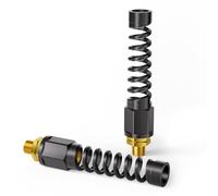 TAILONZ PNEUMATIC 3/8" Reusable Air Hose Fitting, Solid Brass Swivel Connector 1/4" FNPT with Bend Restrictor for Air Compressor Hose Repair