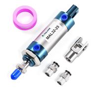 TAILONZ PNEUMATIC 32mm Bore 25mm Stroke Air Cylinder Double Action With Y Connector and 2 Pcs 8mm Fitting MAL32x25