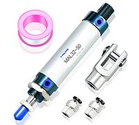 TAILONZ PNEUMATIC 32mm Bore 50mm Stroke Air Cylinder Double Action With Y Connector and 2 Pcs 8mm Fitting MAL32x50