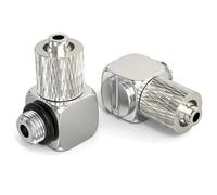 TAILONZ PNEUMATIC 4MM Tube OD x M5 Thread Elbow Miniature Quick Release Couplings Locking Pneumatic Fittings PL4-M5 (Pack of 10)