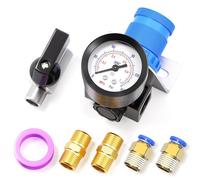 TAILONZ PNEUMATIC 5-in-1 1/4 Inch BSP AR2000 Mini Pressure Regulator Kit for Compressed Air Systems, Adjust 0 to 1 MPA