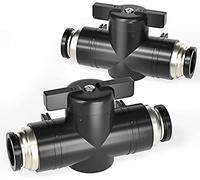 TAILONZ PNEUMATIC 6mm OD Ball Valve Air Flow Control Valve Push to Connect Fitting BVU-6(Pack of 5)