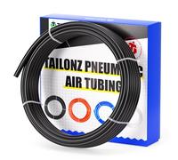 TAILONZ PNEUMATIC Black 3/8" OD 10M PU Air Tubing Pipe Hose for Air Line or Fluid Transfer
