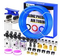 TAILONZ PNEUMATIC Blue 1/2 Inch od 32 Meter 100ft PU Air Tubing Kit Pipe Hose Air Line Tubing Or Fluid Transfer Pneumatic tubing