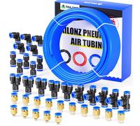 TAILONZ PNEUMATIC Blue 4mm OD 2.5mm ID Polyurethane PU Air Hose Pipe Tube Kit 32 Meter 100ft