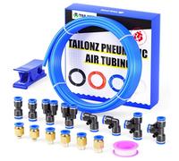 TAILONZ PNEUMATIC Blue 6mm OD 4mm ID Polyurethane PU Air Hose Pipe Tube Kit 16 Meter 50ft