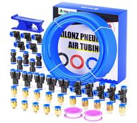 TAILONZ PNEUMATIC Blue 6mm OD 4mm ID Polyurethane PU Air Hose Pipe Tube Kit 32 Meter 100ft