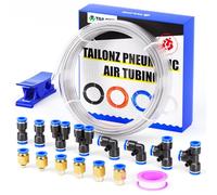 TAILONZ PNEUMATIC Clear 4mm OD 2.5mm ID Polyurethane PU Air Hose Pipe Tube Kit 10 Meter 32.8ft