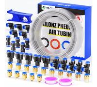 TAILONZ Pneumatic Clear 6mm OD 4mm ID Polyurethane PU Air Hose Pipe Tube Kit 32 Meter 100ft