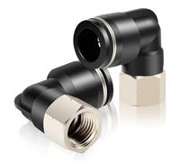 TAILONZ PNEUMATIC Female Elbow 8mm Tube OD x 1/8 Inch BSP Thread Push to Connect Fittings PLF8-01(Pack of 2)