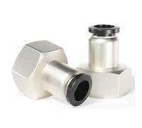 TAILONZ PNEUMATIC Female Straight 12mm Tube OD x 3/8 Inch BSP Thread Push to Connect Fittings PCF12-03(Pack of 2)