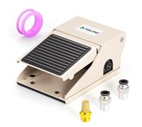 Tailonz Pneumatic Foot Pedal Valve 1/4" PT 3 Way 2 Position Thread Non Slip Pressure Control FV320 with 6mm Pneumatic Fittings