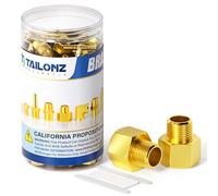 TAILONZ PNEUMATIC Metals Brass Pipe Fitting 1/2 Inch Male Pipe x 3/4 Inch Female Pipe Adapte（Pack of 6）