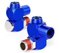 TAILONZ PNEUMATIC Red 1/4 Inch Air Tool Swivel Fitting 360 Degree Swivel Air Hose Connector Industrial Swivel Portable Air Tool Adapter（Pack of 2）