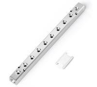TAILONZ PNEUMATIC Silver 10 Way Pneumatic Shunt Aluminum Block Pneumatic Manifold Air Distribution Block Air Path Exhaust air Source Distributor,Compressed Air Manifold Pneumatic Block,Gas Divider