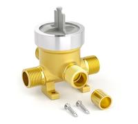 TAILONZ PROMAKE R11000 Delta Shower Diverter Rough-In Valve Works with 3-Setting or 6-Setting Trim Kits, Includes Brass Valve Body