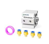 TAILONZ SDA40-25 Pneumatic Air Cylinder, 40mm Bore 25mm Stroke | Smooth linear stroke, pneumatic power drive, compact automation tool, precision dual action, machinery hardware component