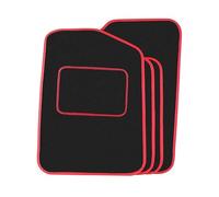 Tailor Fitted Black Classic Car Mats with TDi Logo & Red Solid for Volkswagen Golf (MK7) 2013-2018 PN.SFP-SSQTDi42RP