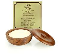 Tailor Sandelholz Rasierseife im Holztiegel, 100 g Holzschale
