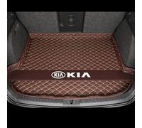 Tailored Car Boot Mat for KIA Sportage 2018-2025 | Leather Rear Trunk Liner with Raised Edges | All Weather Cargo Tray | Floor Guard Cover | Waterproof Protector Carpet (Coffee)