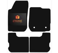 Tailored Car Floor Mats for Dacia Sandero 2013-2020, All-Weather Car Mats, Easy To Clean, Anti-Slip, Custom Fit 4-Pieces Set (Black & Silver Trim, 450- GSM CARPET)