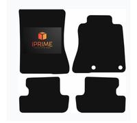 Tailored Car Floor Mats for FORD Mustang 2015-Onwards All-Weather Car Mats, Granulated Backing, Anti-Slip, Custom Fit 4-Pieces Set (Black & Silver Trim, 450- GSM CARPET)