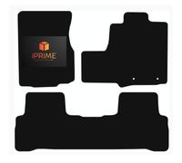 Tailored Car Floor Mats for HONDA Crv 2006-2012 Front & Rear, All-Weather Car Mats, Granulated Backing, Anti-Slip, Custom Fit 3-Pieces Set (Red Trim, 450- GSM CARPET)