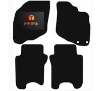 Tailored Car Floor Mats for HONDA Jazz 2001-2008, With Clips All-Weather Car Mats, Granulated Backing, Anti-Slip, Custom Fit 4-Pieces Set (Black & Silver Trim, 450- GSM CARPET)