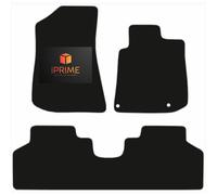 Tailored Car Floor Mats for KIA Niro EV 2022-Onwards All-Weather Car Mats, Granulated Backing, Anti-Slip, Custom Fit 3-Pieces Set (Black & Red Trim, 450- GSM CARPET)