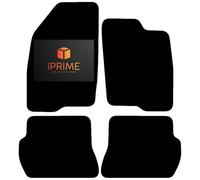 Tailored Car Floor Mats for MAZDA 2 2003-2007, All-Weather Car Mats, Easy To Clean, Anti-Slip, Custom Fit 4-Pieces Set (Black & Green Trim, 650- GSM CARPET)