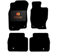 Tailored Car Floor Mats for MAZDA 6 2007-2012, 6 Clips, All-Weather Car Mats, Easy To Clean, Anti-Slip, Custom Fit 4-Pieces Set (Black Trim, Velour Carpet)