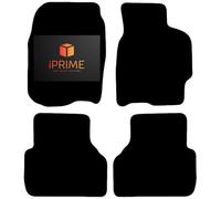Tailored Car Floor Mats for MAZDA Premacy 1999-2004, All-Weather Car Mats, Easy To Clean, Anti-Slip, Custom Fit 4-Pieces Set (Black & Orange Trim, 3MM- RUBBER)