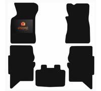 Tailored Car Floor Mats for TOYOTA Hi-Lux 2005-2015 DOUBLE CAB, INVINCIBLE, All-Weather Car Mats, Lightweight, Anti-Slip, Custom Fit 5-Pcs Set (Black Trim, 450- GSM CARPET)
