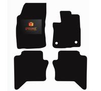 Tailored Car Floor Mats for Toyota Hi-Lux Invincible Auto 2020-Onwards, All-Weather Car Mats, Lightweight, Anti-Slip, Custom Fit 4-Pcs Set (Black Trim, 3MM- RUBBER)