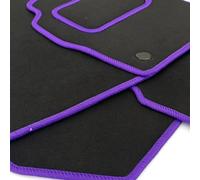 Tailored Car Mats Compatible with NISSAN JUKE 2010-2019 Carpet Floor Mats with Anti-Slip Backing, Full Front & Rear Set (PURPLE TRIM)