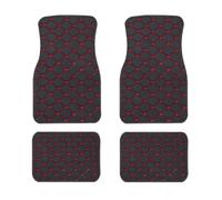 Tailored Car Mats Universal Size Artificial Leather Car Floor Mats for Chery for Tiggo 7 Car Accessories(Black Red 4 PCS)